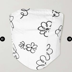 Reformation Denim Floral Crop Top